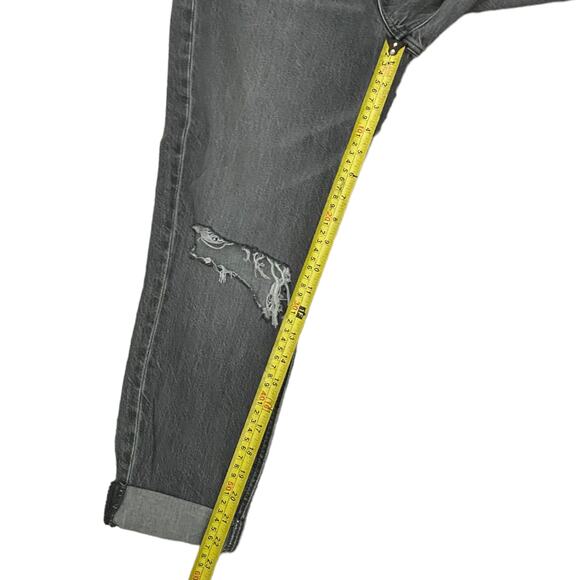 American Eagle Comfort Stretch Gray Mom Jeans Size 0 Short 25" - Picture 3 of 3